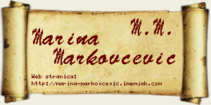 Marina Markovčević vizit kartica